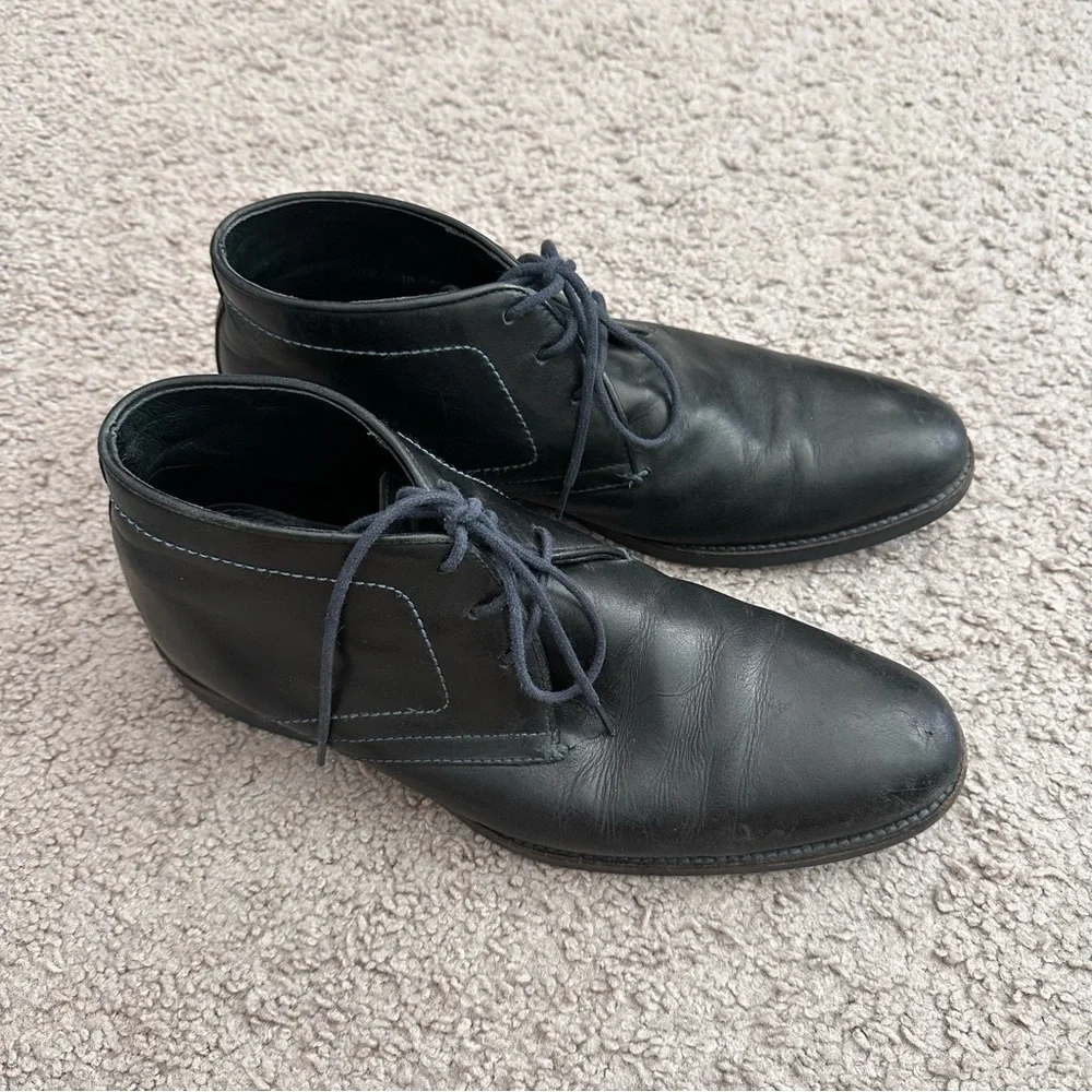 Donald J. Pliner Black Leather Chukka Boots Mens 10